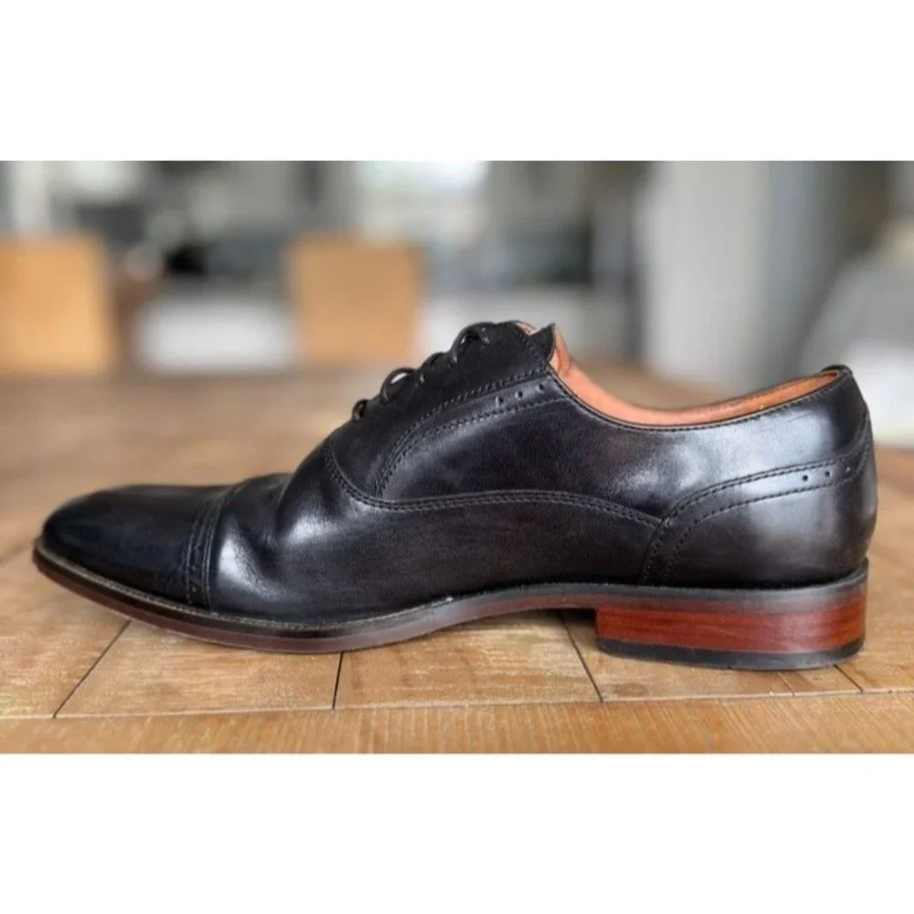 Florsheim Mens 9.5 Sorrento Cap Toe Lace-up Black Oxford Dress Shoe 14292-001